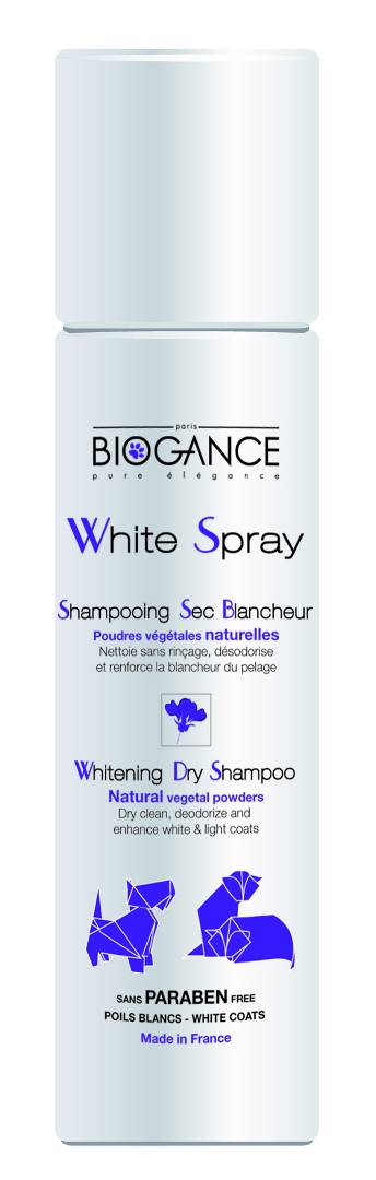 Biogance White spray -suchý šampon na bílou srst 300 ml