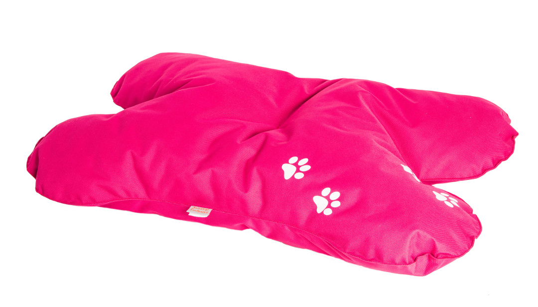 Matrace nylon Sucharda - kost růžovo/bílá tlapka 85 x 60 cm