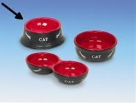 Miska cat keramická černo/červená Nobby 14 cm