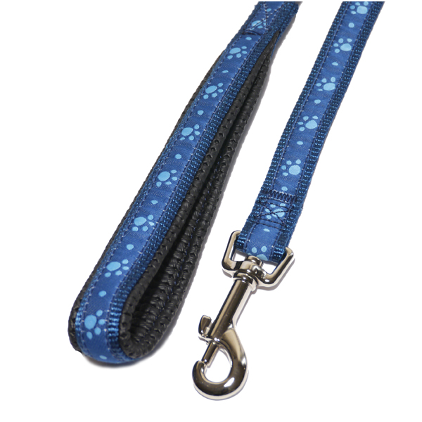 Vodítko nylon Tlapky - modré RW 1,3 x 100 cm