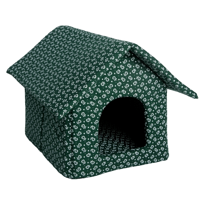 Bouda bavl.Dětenice zeleno/bílá - rozklad 50 x 60 cm