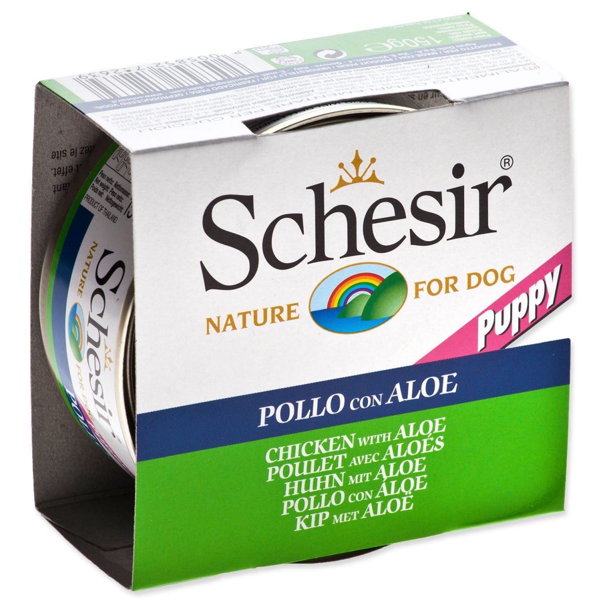Konzerva SCHESIR Puppy kuřecí + aloe 150g