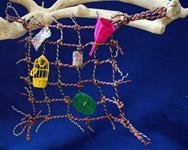 Hračka pták přírodní Síť šplhací pro papouš. Terra vel. L