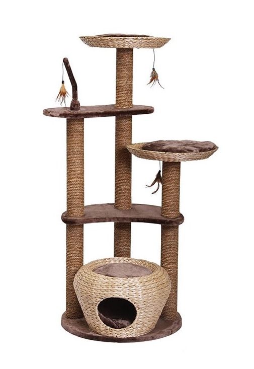Škrabadlo Estaca - hnědé Nobby 141 cm, průměr 60 cm