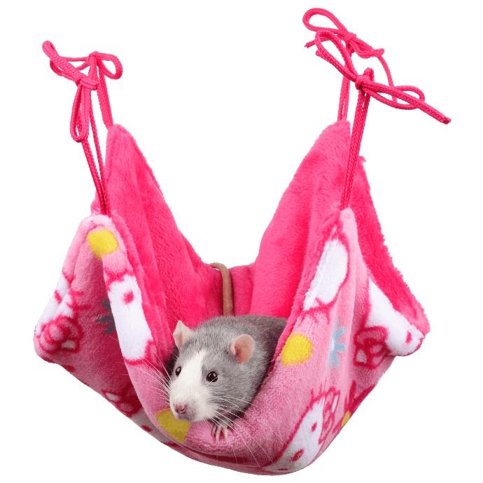 Pelech potkan závěsný Kiky růžový 30 x 30 cm