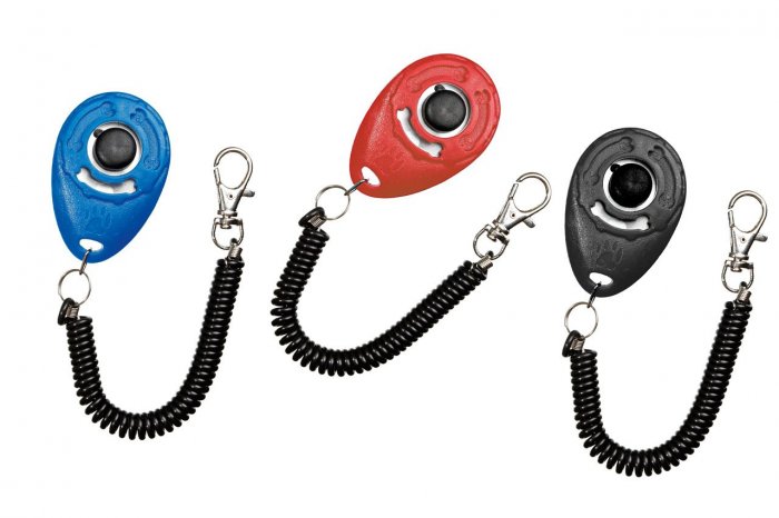 Tréninkový Clicker s karabinou Karlie 6 cm