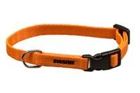 Obojek puppy nylon rozlišovací-oranžový s černou přezkou BAFPET 1,00 x 18-26 cm