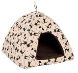 Iglú textil Mína béžovo/tm.hnědá 45 x 45 x 38 cm