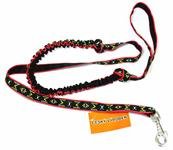 Vodítko nylon popruh s amortizérem-červený okraj M-M 175-230 cm