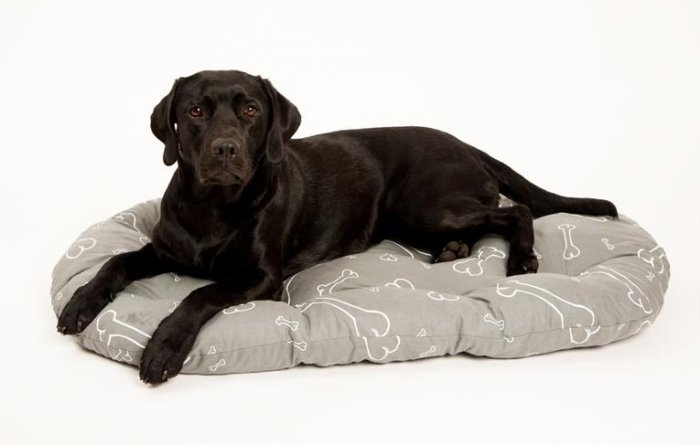 Polštář ovál bavl. Kost šedo/bílý 80 cm