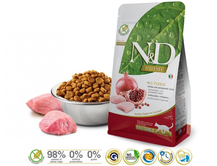 N&D Grain Free CAT Neutered Chicken&Pomegranate 5kg