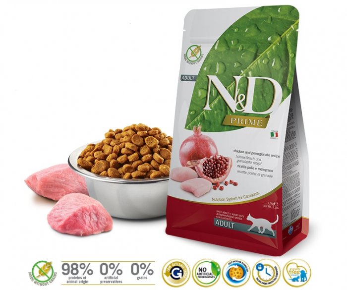 N&D PRIME Cat Grain Free Adult Chicken & Pomegranate 5 kg