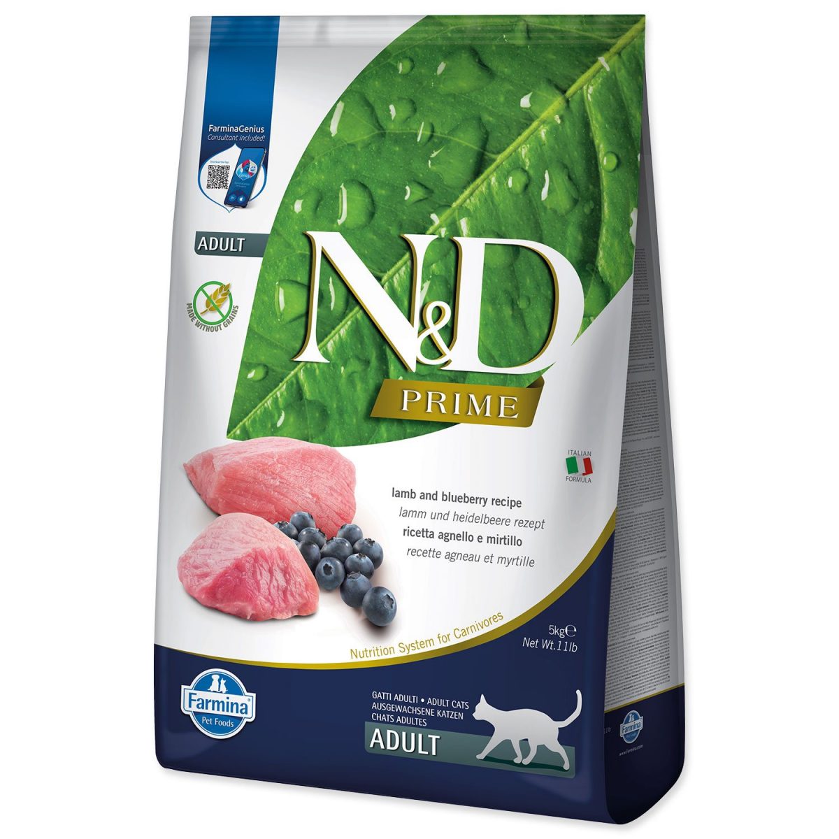 N&D PRIME CAT Adult Lamb & Blueberry 5kg