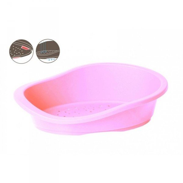 Pelech ovál plast růžový DUVO+ 50 x 35 x 16 cm