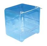 Koupelna pták plast průhledná, kovové háčky Duvo+ 13 x 11 x 13 cm