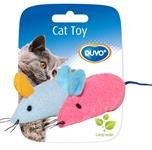 Hračka cat textil Myš mix barev Duvo+ 2 ks, 6 x 5 x 3 cm