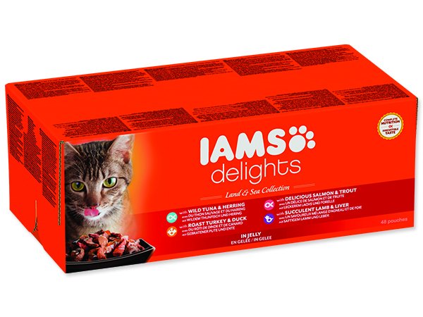 Iams Cat Adult mix masa v želé multipack 48x85g