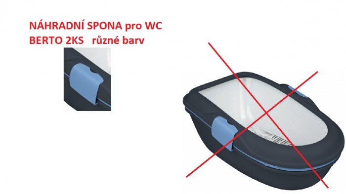 Náhradní svorky k WC BERTO (2 ks) modré