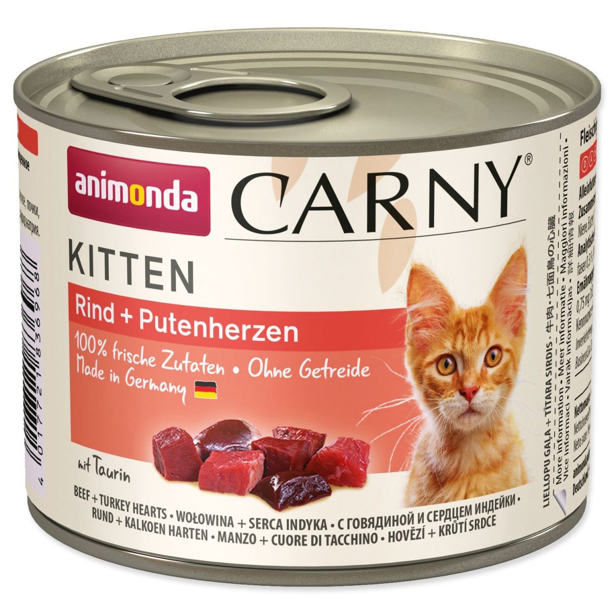Konzerva ANIMONDA Carny Kitten hovězí+krůtí srdíčka 200g