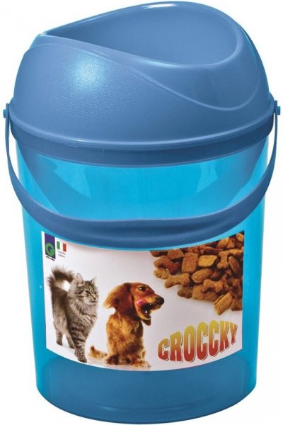 Argi Box na krmivo s miskou modrý 19,5 x 29,5 cm