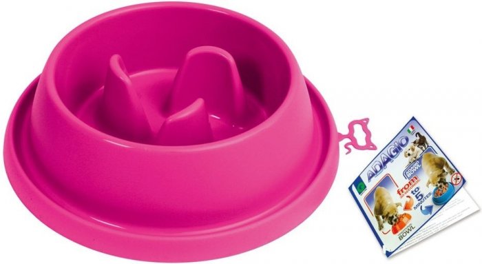 Miska plast proti hltání Růžová velká ARGI