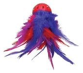 Hračka cat plast Míček s peřím Kong 1 ks