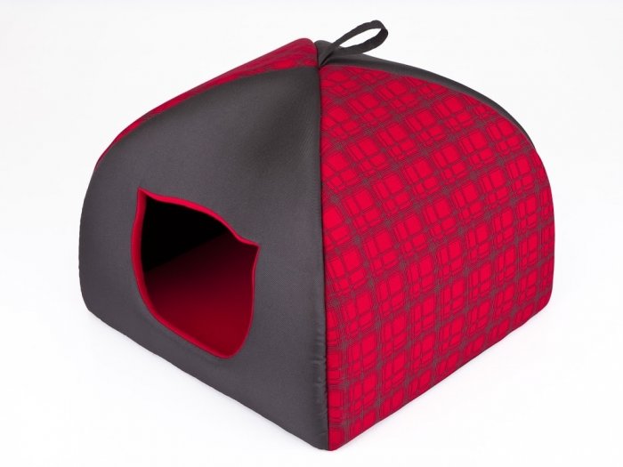 Iglu pro kočky Reedog Red Strips - L