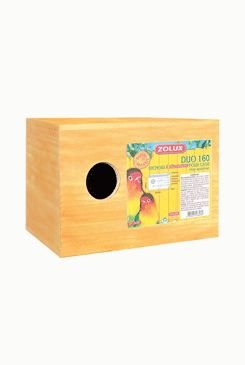 Budka hnízdící do klece DUO 160 pro ptáky, dřevo Zolux