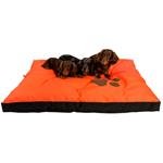 Matrace nylon Boseň oranžová neon s tlapou 90 x 60 x 12 cm