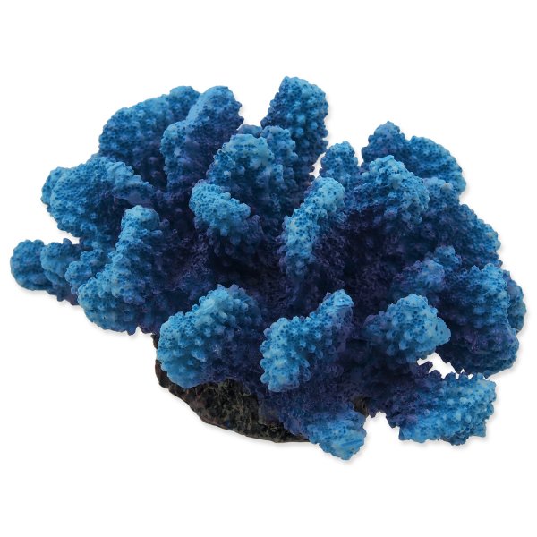 Dekorace AQUA EXCELLENT mořský korál modrý 14,5x10,5x7,4 cm