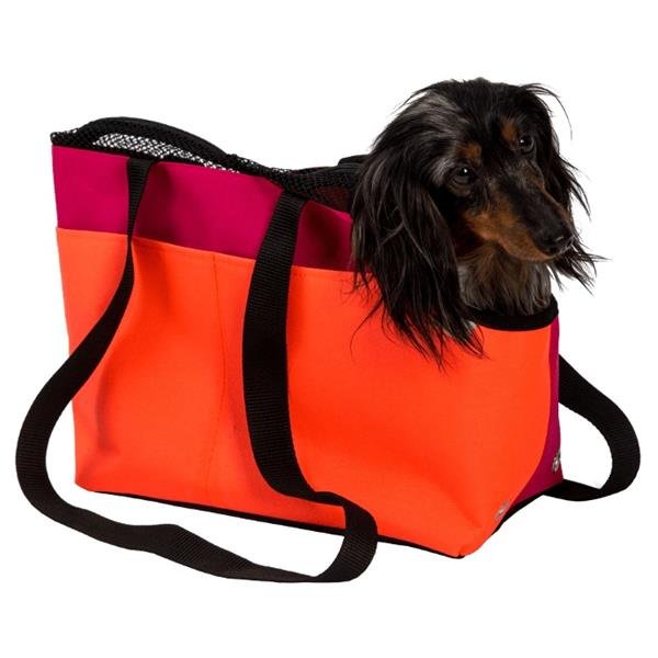 Transp.Taška nylon"Boseň Prémium"oranžovo/malinová 40 cm