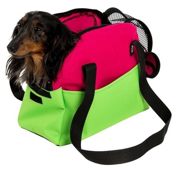 Transp.Taška nylon"Boseň Lux"malinová/zelená 30 cm