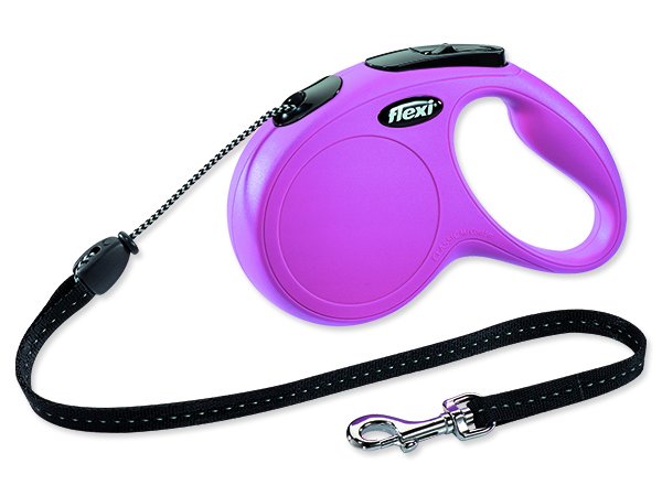 Vodítko FLEXI Classic NEW M lanko 5m/20kg růžová