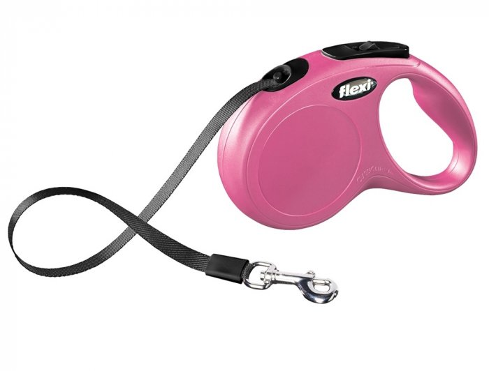 Vodítko FLEXI Classic NEW S pásek 5m/15kg růžová