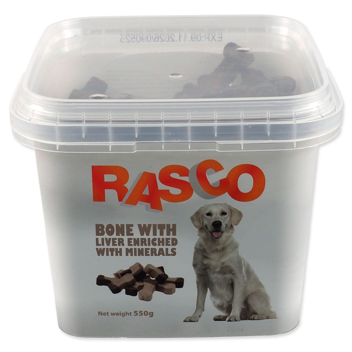 Pochoutka RASCO kost kalciová s játry 550g