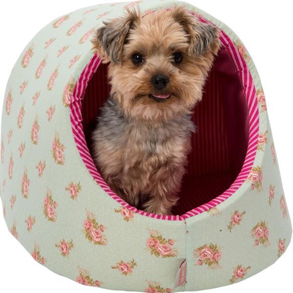 Kukaň textil Růženka zeleno/růžová 40 x 46 cm