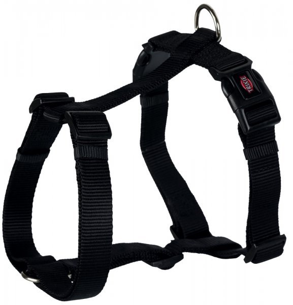 PREMIUM H-postroj L-XL 75-100 cm/25 mm  - černý