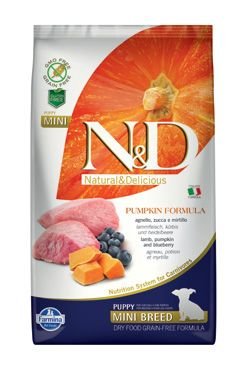 N&D Pumpkin DOG Puppy Mini Lamb & Blueberry 2,5kg