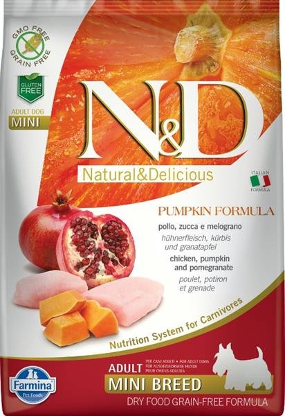 N&D GF Pumpkin DOG Adult Mini Chicken&Pomegranate 7kg