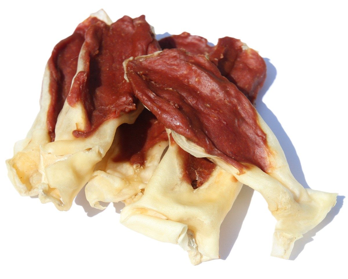 Uši králičí plněné kachnou 100g