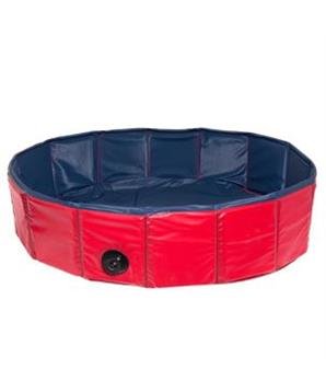 Skládací bazén pro psy modro/červený 80x20cm