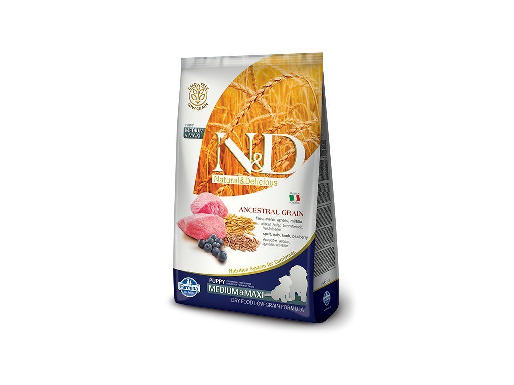 N&D LG DOG Puppy M/L Lamb & Blueberry 12kg