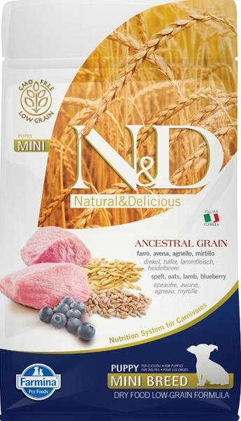 N&D LG DOG Puppy Mini Lamb & Blueberry 800g