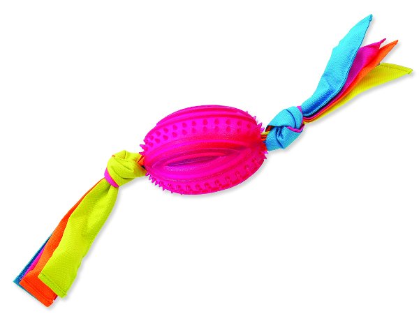 Přetahovadlo DOG FANTASY ovál gumové s látkou červené 48 cm 1ks