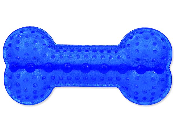 Hračka DOG FANTASY kost gumová modrá 17 cm 1ks