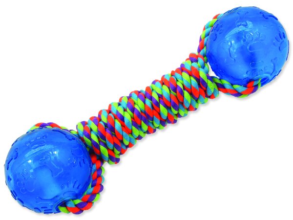 Přetahovadlo DOG FANTASY činka gumová modrá 30 cm