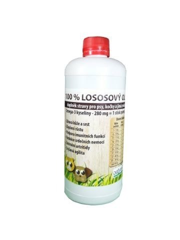 100% Lososový olej pro psy a kočky 500ml