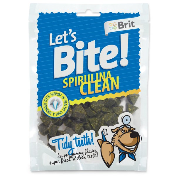 Brit pochoutka Let´s Bite Spirulina Clean 150g NEW