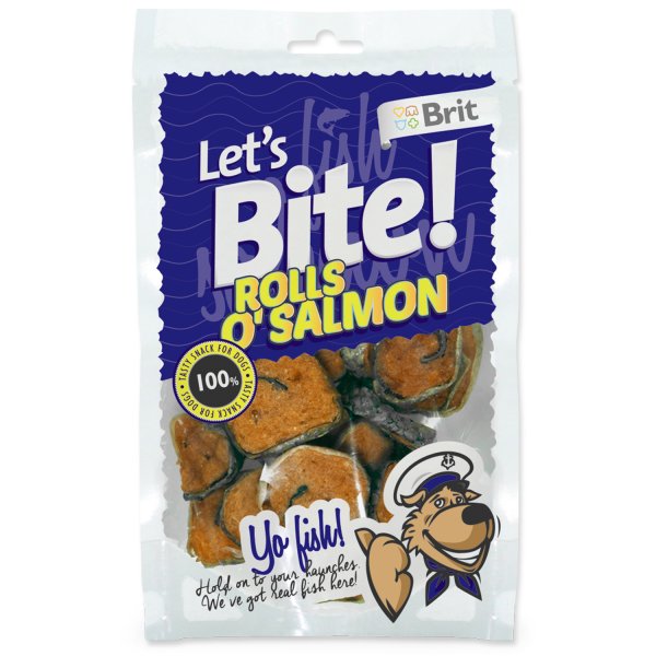 Brit pochoutka Let´s Bite Rolls o´Salmon 80g NEW