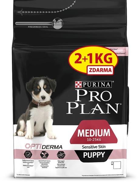 PRO PLAN Puppy Medium Sensitive Skin 2+1 kg zdarma